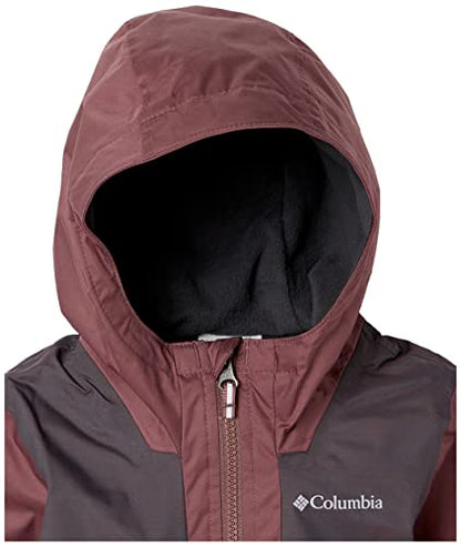 Columbia Toddler Boys Rainy Trails Fleece Lined Jacket, Light Raisin/Black Slub, 3T