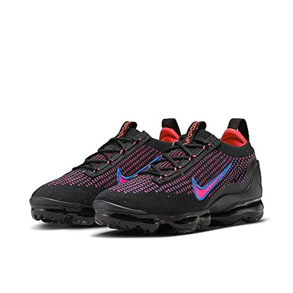 Nike Women's Air Vapormax 2021 FK Sneakers, Black/Hyper Pink-Racer Blue, 10.5 M US