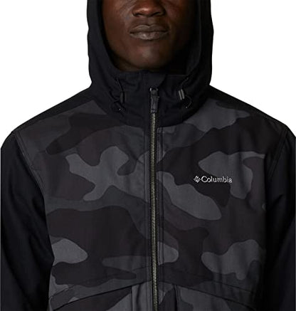 Columbia Men's Loma Vista II Hooded Jacket, Black Mod Camo Print/Black, X-Large Tall