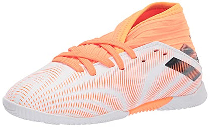 adidas Nemeziz .3 Indoor Soccer Shoe, White/Black/Screaming Orange, 6 US Unisex Big Kid