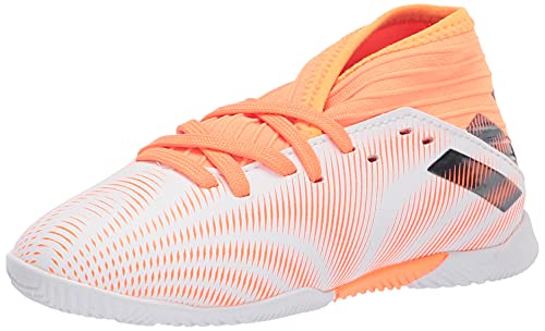 adidas Nemeziz .3 Indoor Soccer Shoe, White/Black/Screaming Orange, 6 US Unisex Big Kid