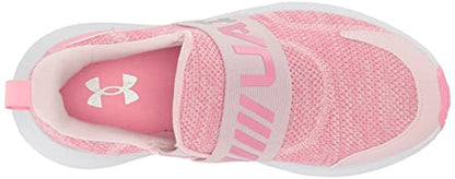 Under Armour Girls Grade School Surge 3 Slip on Sneaker, (600) Prime Pink/Flamingo/Metallic Silver, 3.5 Big Kid