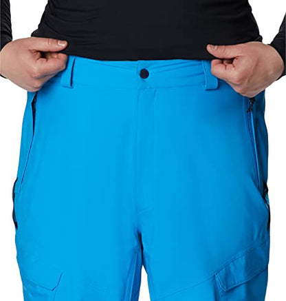 Columbia Men's Powder Stash Pant, Compass Blue, Small x Short