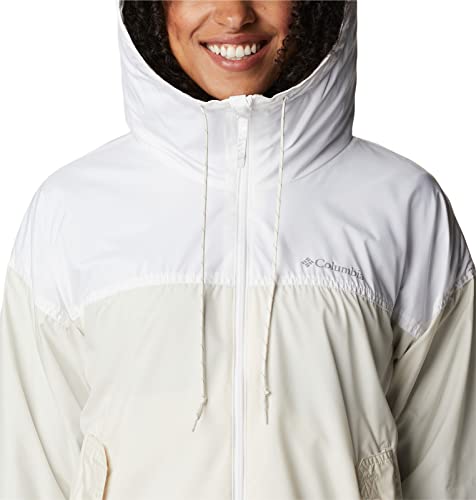 Columbia Women's Flash Challenger Lined Windbreaker, Chalk/White, Medium