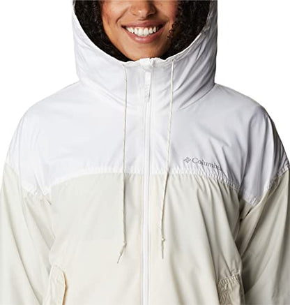 Columbia Women's Flash Challenger Lined Windbreaker, Chalk/White, Medium
