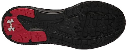 Under Armour Men's Charged Rogue 3 Knit Running Shoe, (003) Black/Black/Red, 12