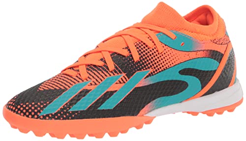 adidas Unisex X SPEEDPORTAL Messi.3 Turf Soccer Shoe, Team Solar Orange/Mint Rush/Black, 10 US Men
