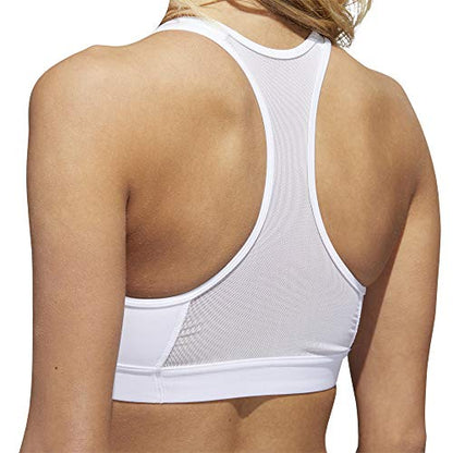 adidas Women's Don't Rest Alphaskin Bra, White, Medium