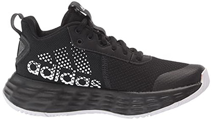 adidas Ownthegame 2.0 Basketball Shoe, Black/White/Carbon, 3.5 US Unisex Big Kid