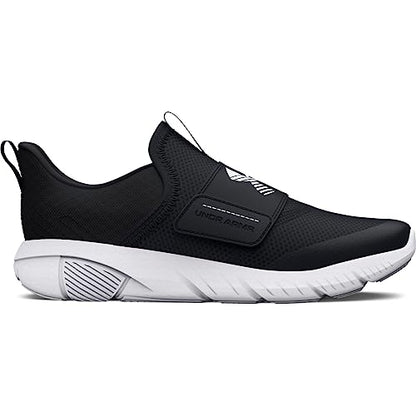Under Armour Boy's Pre School Flash Running Shoe, (001) Black/Black/White, 3 Little Kid