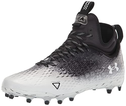 Under Armour Men's Spotlight Lux MC 2.0 Football Shoe, (001) Black/White/White, 11