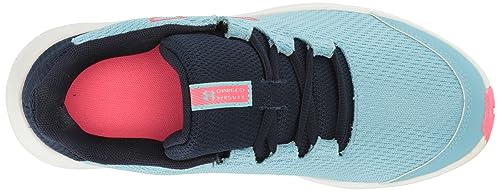 Under Armour Girls Grade School Pursuit 3 Big Logo Running Shoe, (400) Blizzard/Midnight Navy/Pink Shock, 5 Kid