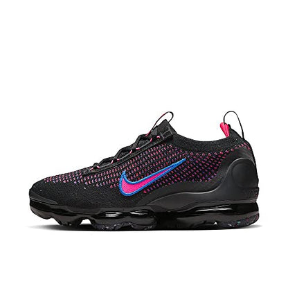 Nike Women's Air Vapormax 2021 FK Sneakers, Black/Hyper Pink-Racer Blue, 10.5 M US