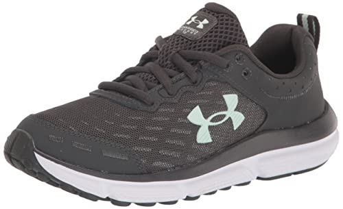 Under Armour Women's Charged Assert 10 Running Shoe, (103) Jet Gray/Jet Gray/Aqua Foam, 9