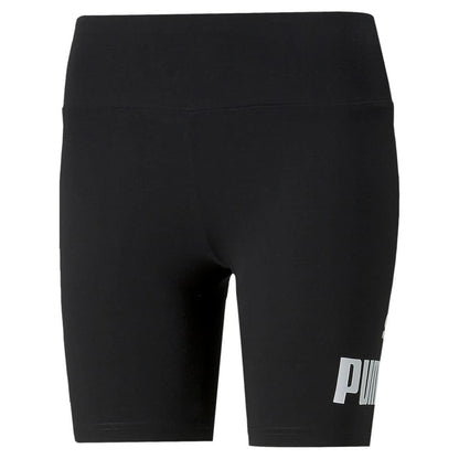 PUMA Women's Essentials 7" Logo Legging Shorts, Black, Large