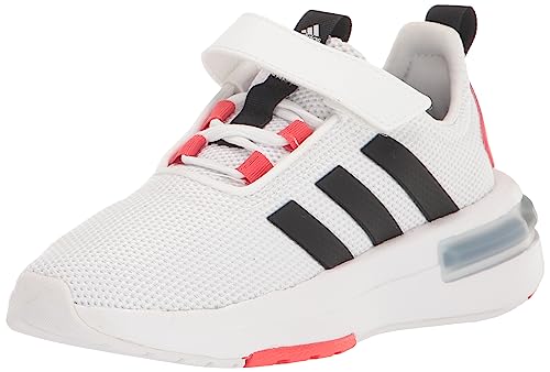 adidas Racer TR23 Sneaker, White/Core Black/Red, 3.5 US Unisex Little Kid