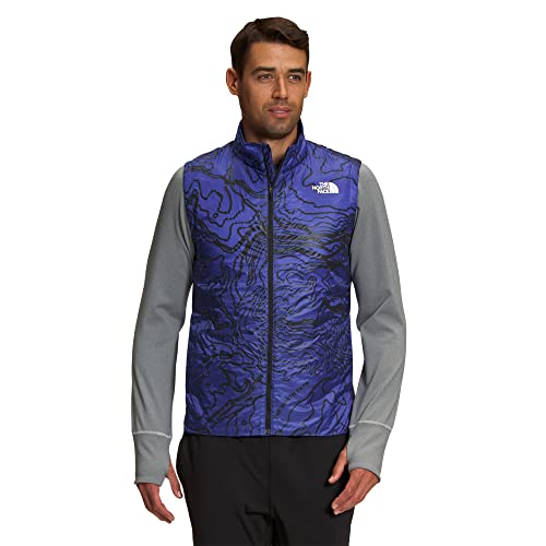 THE NORTH FACE Men's Printed Winter Warm Insulated Vest, Lapis Blue Yosemite Topo Reflective Print, Medium