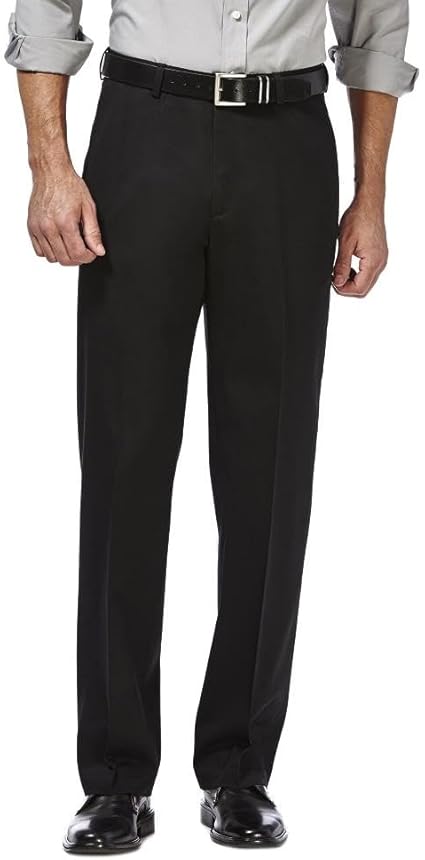 Haggar Men's Premium No Iron Khaki Classic Fit Flat Front Casual Pant (Regular and Big & Tall Sizes)