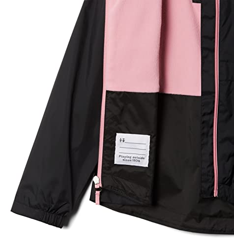 Columbia Toddler Girls Rain-Zilla Jacket, Black, 2T