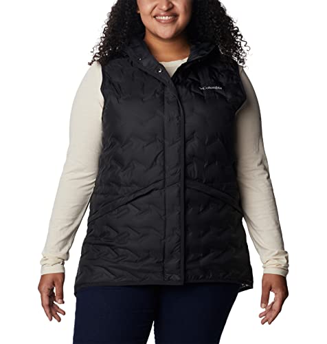Columbia Women's Delta Ridge Hooded Vest, Black, 2X Plus