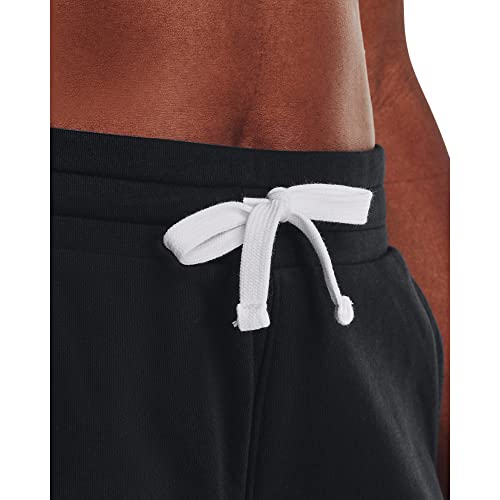 Under Armour Women's Standard Rival Fleece Straight Leg Pant, (001) Black / / White, Large