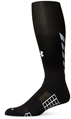 Under Armour Men's UA Striker Soccer OTC Black/White Socks MD 9-11 (Men's Shoe 4-8.5)