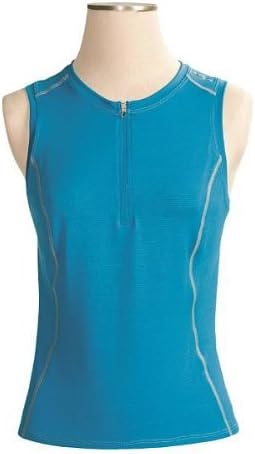 Shebeest S-Cut X-Static Capris Cycling Jersey with Zip Neck, Sleeveless, Blue (Medium)