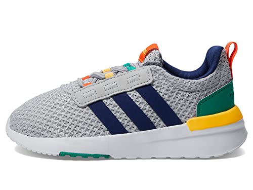 adidas Racer TR21 Running Shoe, Grey/Dark Blue/Court Green, 2.5 US Unisex Little Kid
