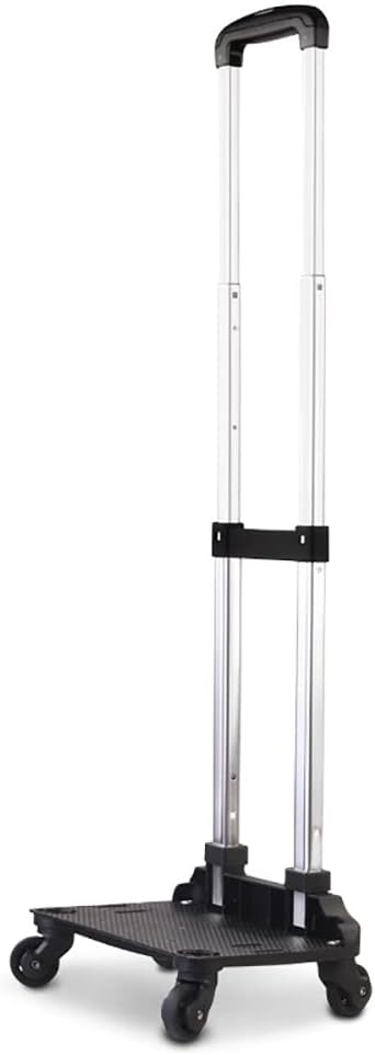 Backpack Trolley - 4 Wheels Folding Compact Lightweight Luggage Cart, Travel Trolley for Golf Bags/Lunch Backpack