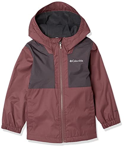 Columbia Toddler Boys Rainy Trails Fleece Lined Jacket, Light Raisin/Black Slub, 3T