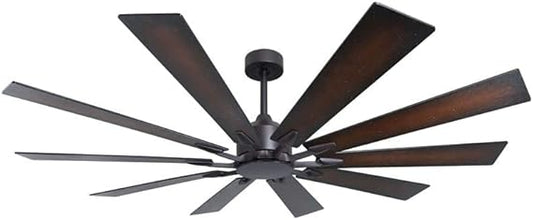Fusion 66 in. Indoor/Outdoor Oil Rubbed Bronze Smart Ceiling Fan with Remote Control