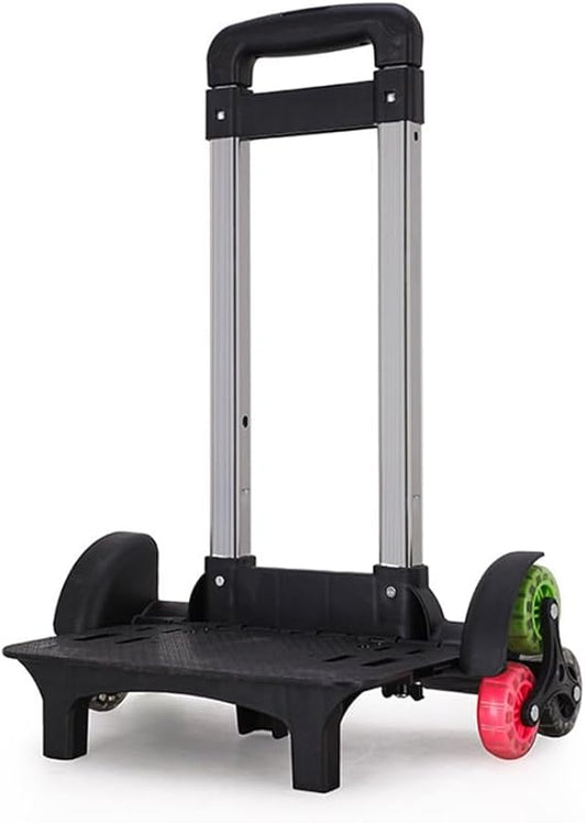 Backpack Trolley 6 Wheels Rolling Luggage Carts Foldable Trolley Cart Multifunctional Hand Cart for School Bags Pet Bag, as described