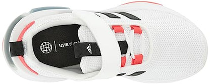 adidas Racer TR23 Sneaker, White/Core Black/Red, 3.5 US Unisex Little Kid