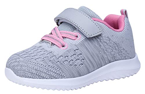 COODO Toddler/Little Kid Boys Girls Shoes Running Sports Sneakers (7 Toddler,Lt.Grey)