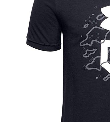 Under Armour Boys' Graphic T Camo Lockup , Black (001)/Steel , Youth Small