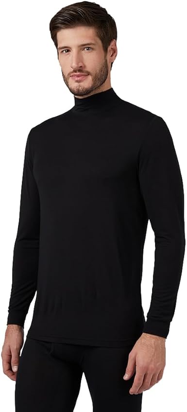 32 Degrees Heat Men's Lightweight Baselayer Mock Top | Form Fitting | Long Sleeve |4-Way Stretch | Thermal