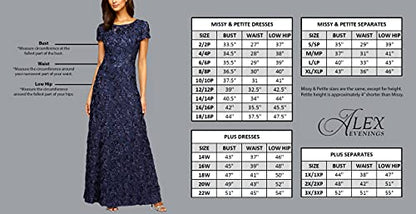 Alex Evenings Women's 2 Piece Tea Length Jacket Dress with Sequin Beaded Trim, Navy, 14