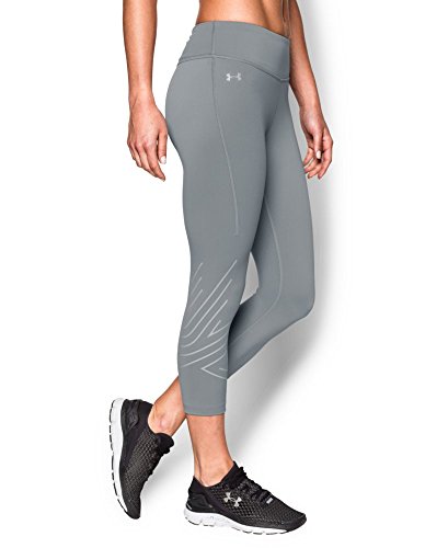 Under Armour Women's Fly-By 2.0 Graphic Capri, Steel (035)/Reflective, Small