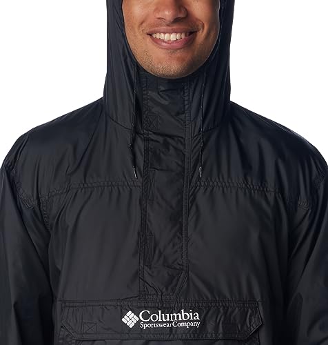 Columbia Men's Standard Challenger Windbreaker, Black, Large