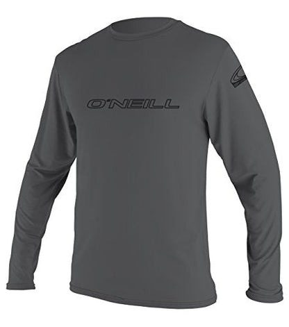 O'Neill Wetsuits Men's Standard O'Neill Basic Skins UPF 50+ Long Sleeve Sun Shirt, Smoke, XX-Large