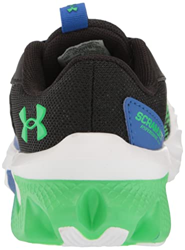 Under Armour Boy's Scramjet 4 Running Shoe, (002) Black/Versa Blue/Extreme Green, 1.5 Little Kid