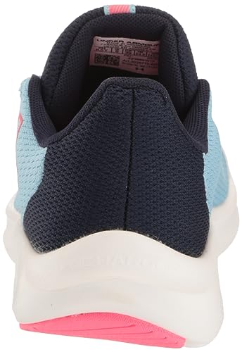 Under Armour Girls Grade School Pursuit 3 Big Logo Running Shoe, (400) Blizzard/Midnight Navy/Pink Shock, 5 Kid