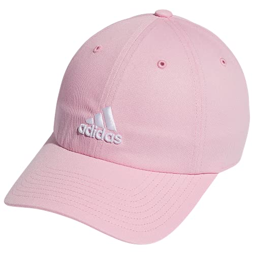adidas Unisex Kids-Boy's/Girl's Relaxed Adjustable Fit Cap, True Pink/White, One Size