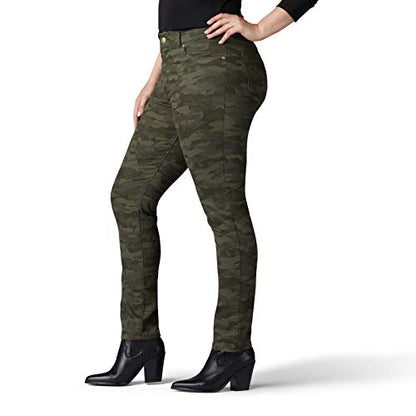 Lee Women's Plus-Size Sculpting Slim Fit Skinny Leg Jean, Hunter Camo, 30W Petite