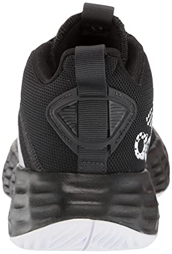 adidas Ownthegame 2.0 Basketball Shoe, Black/White/Carbon, 3.5 US Unisex Big Kid