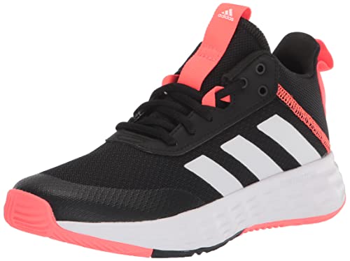 adidas Ownthegame 2.0 Shoes Basketball, Core Black/White/Turbo, 1 US Unisex Little Kid