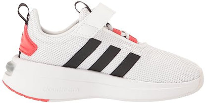 adidas Racer TR23 Sneaker, White/Core Black/Red, 3.5 US Unisex Little Kid