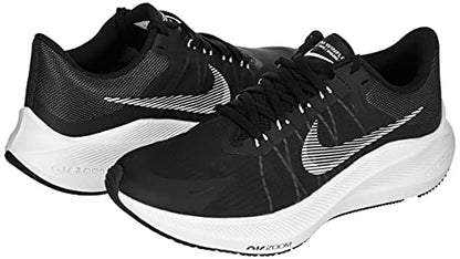 Nike Women's Zoom Winflo 8 Running Trainers Cw3421 Shoes, Black/Dark Smoke Grey/Light Smoke Grey/White, 7.5