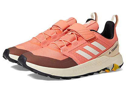 adidas Terrex Trailmaker Sneaker, Coral Fusion/Wonder White/Solar Gold, 13.5 US Unisex Little Kid