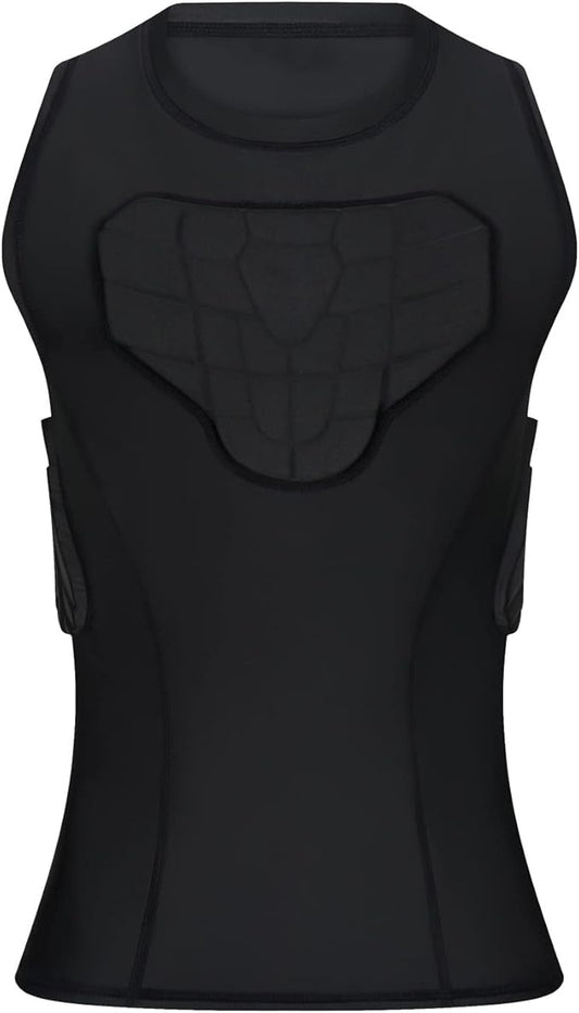 Topeter Youth Padded Compression Shirt, Chest Protector, Heart Guard Sternum Protection Shirt